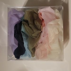 NEW lot of 10 Organza Scrunchies, Large Sheer Scrunchies